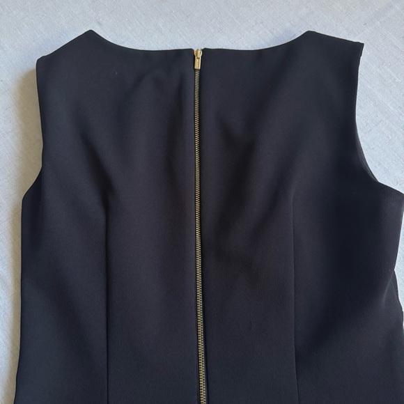 Calvin Klein Black Sheath Midi Dress Size 4 Career Cocktail Chic - Picture 9 of 12